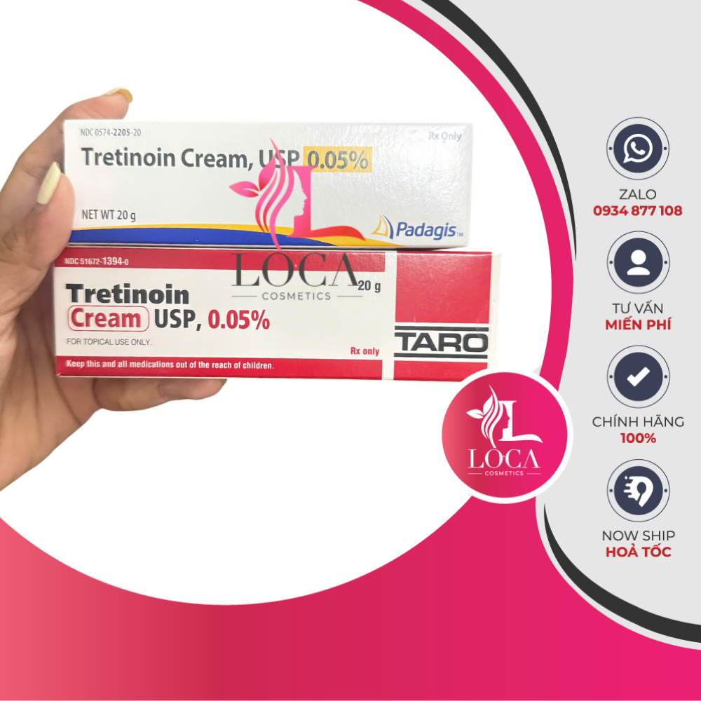 Review So sánh Tretinoin Taro 0.05% vs Padagis 0.05%
